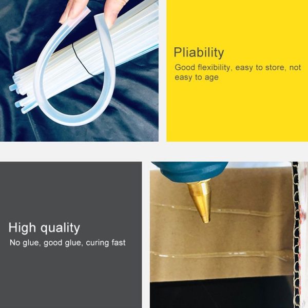 10 PCS Practical Transparent White Hot Melt Glue Stick, Size: 270 x 7mm - Image 2