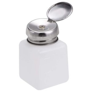 100ml Push Down Alcohol and Liquid Container Bottle (White)