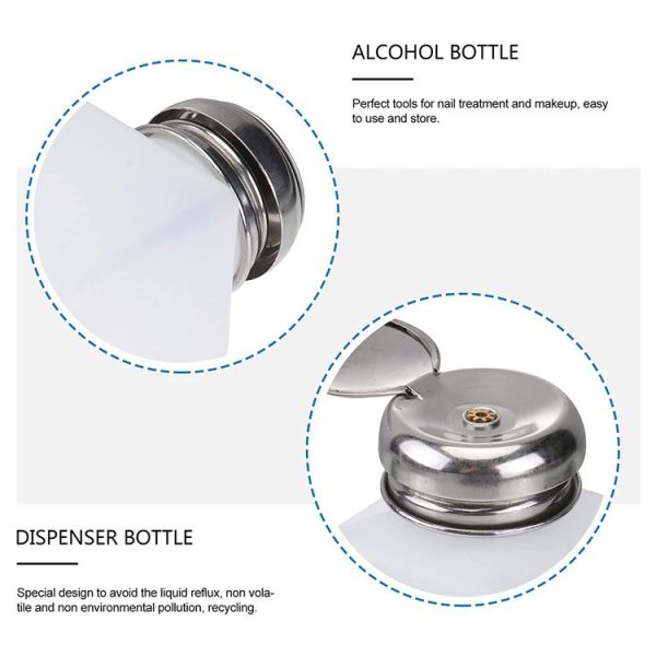 100ml Push Down Alcohol and Liquid Container Bottle (White) - Image 5