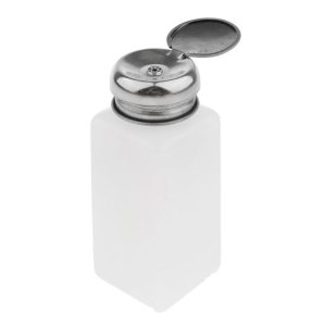 250ml Push Down Alcohol and Liquid Container Bottle (White)