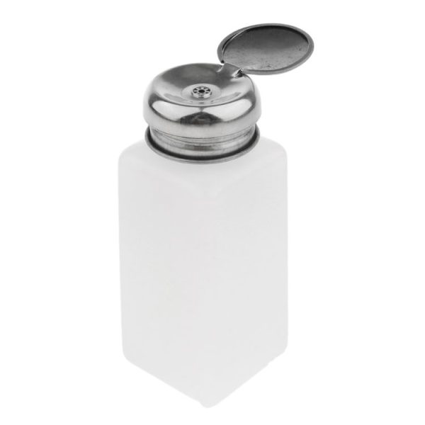250ml Push Down Alcohol and Liquid Container Bottle (White)