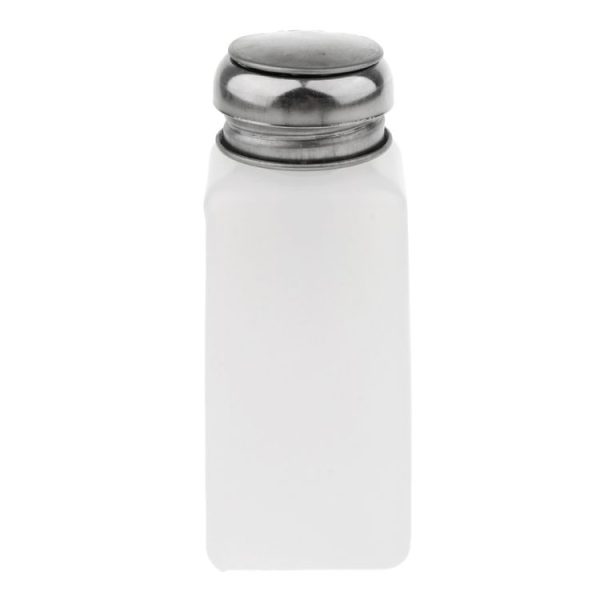 250ml Push Down Alcohol and Liquid Container Bottle (White) - Image 2
