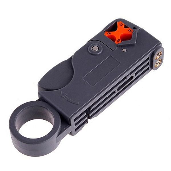 Rotary Coaxial Cable Wire Stripping Stripper Cutter Stripper for RG-59 / 6 / 58 Network Tool Computer Networking (Grey)