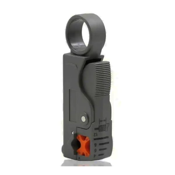 Rotary Coaxial Cable Wire Stripping Stripper Cutter Stripper for RG-59 / 6 / 58 Network Tool Computer Networking (Grey) - Image 2