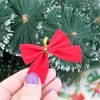 12 PCS Christmas Decoration Ornaments Bowknot Back Golden Twist Tie, Height: 6cm (12pcs in one packaging, the price is for 12pcs) (Red) - Image 4