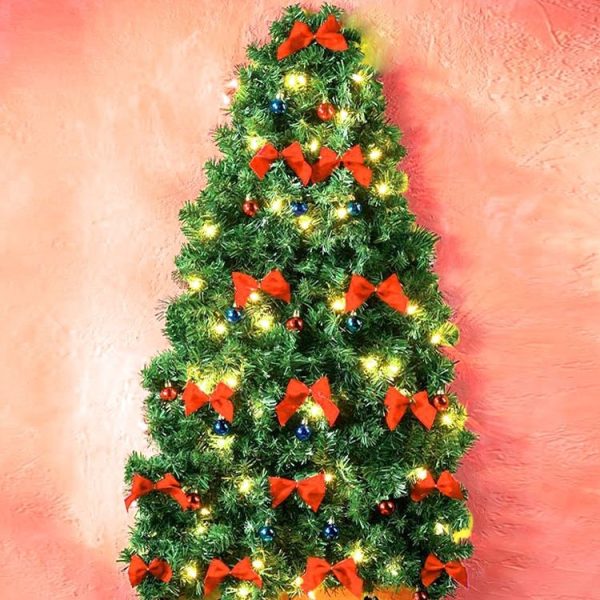 12 PCS Christmas Decoration Ornaments Bowknot Back Golden Twist Tie, Height: 6cm (12pcs in one packaging, the price is for 12pcs) (Red) - Image 6