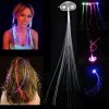 4pcs Cool Color Change Flashing Braid Luminous Pigtail Hair Clips LED Light Fiber for KTV / Bars / Clubs / Christmas Activities (Random Color Delivery) (Transparent) - Image 2