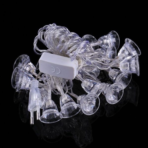 7m Bell Pendants Decoration String Lights, 30-LED Multi-Colored Light (AC 220V / EU Plug) (Transparent) - Image 2