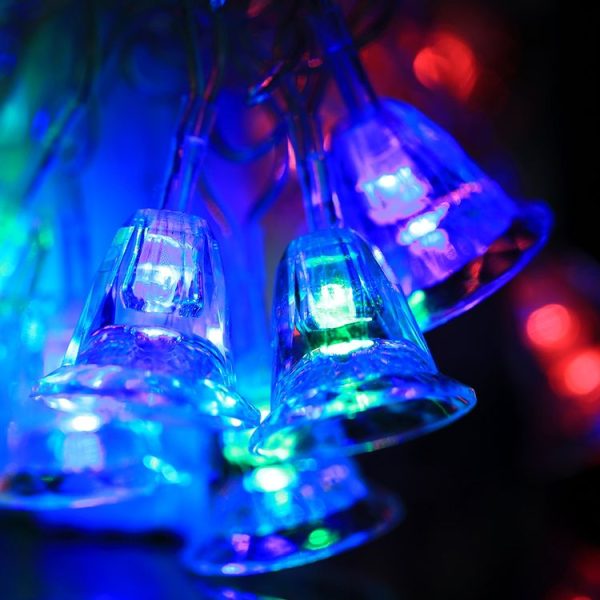 7m Bell Pendants Decoration String Lights, 30-LED Multi-Colored Light (AC 220V / EU Plug) (Transparent) - Image 7