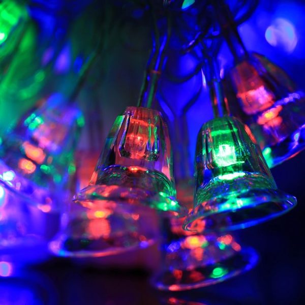 7m Bell Pendants Decoration String Lights, 30-LED Multi-Colored Light (AC 220V / EU Plug) (Transparent) - Image 8