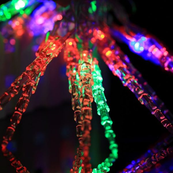 7m Icicle Pendants Decoration String Lights, 30-LED Multi-Colored Light (AC 220V / EU Plug) (Transparent) - Image 5