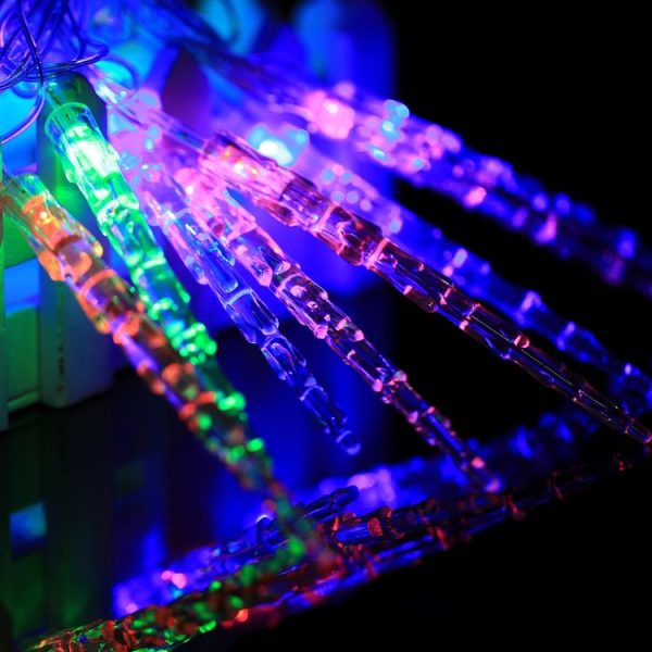7m Icicle Pendants Decoration String Lights, 30-LED Multi-Colored Light (AC 220V / EU Plug) (Transparent) - Image 7
