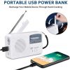 Multi-function Portable Solar / Cranked Dynamo Power LED Flashlight with AM / FM Radio & Mobile Phone Charger - Image 3