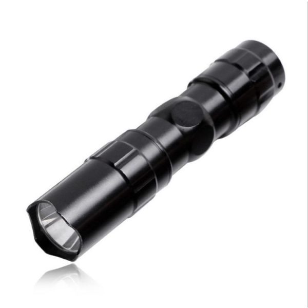 3W LED Mini Flashlight Light Torch Lamp with Strap (Black)