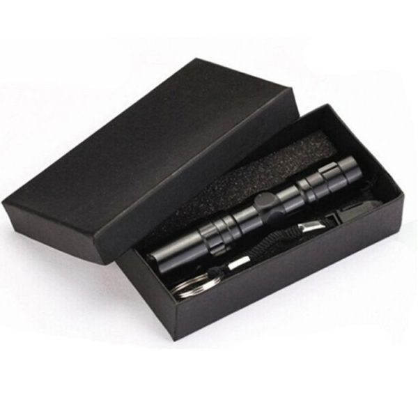 3W LED Mini Flashlight Light Torch Lamp with Strap (Black) - Image 3