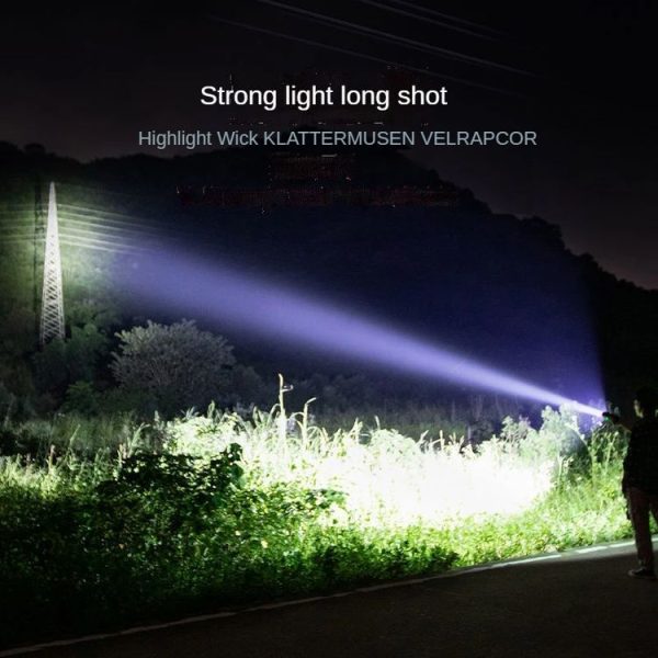 3W LED Mini Flashlight Light Torch Lamp with Strap (Black) - Image 6