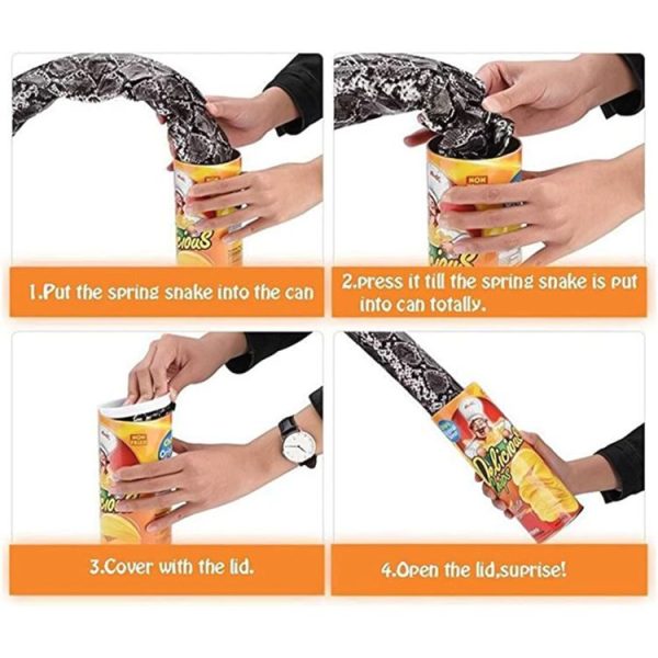 Child Snake Style Spring Potato Chips Pots Trick Toy - Image 5