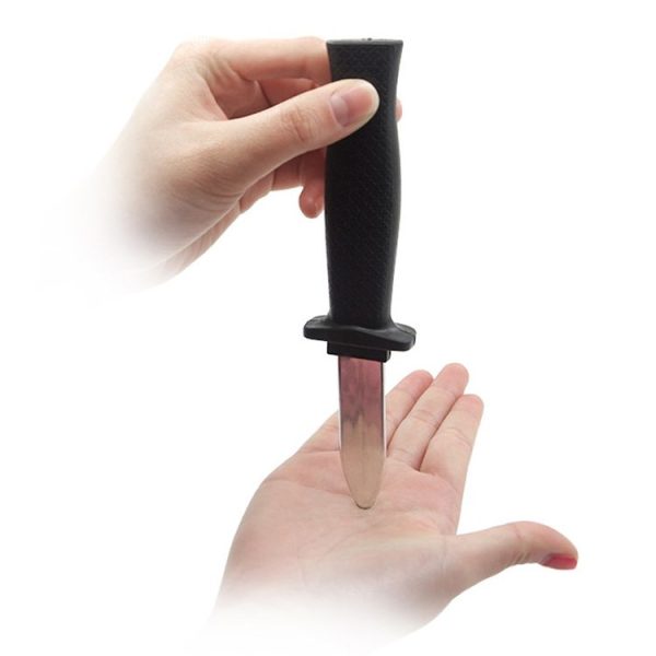 5pcs Tricky Retractable Plastic Knife, Fun Gag Toy (Black) - Image 3