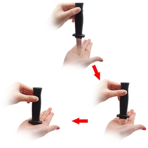 5pcs Tricky Retractable Plastic Knife, Fun Gag Toy (Black) - Image 5