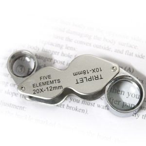 10X - 20X Portable & Rotatable Handheld Jewelry Loupe Magnifier Reading Magnifier (MG22181) (Silver)