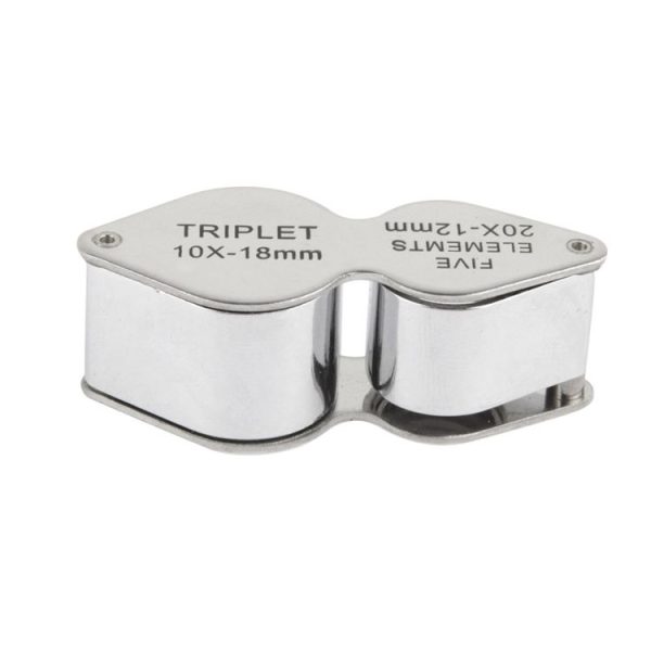 10X - 20X Portable & Rotatable Handheld Jewelry Loupe Magnifier Reading Magnifier (MG22181) (Silver) - Image 3
