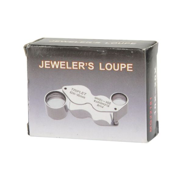 10X - 20X Portable & Rotatable Handheld Jewelry Loupe Magnifier Reading Magnifier (MG22181) (Silver) - Image 7