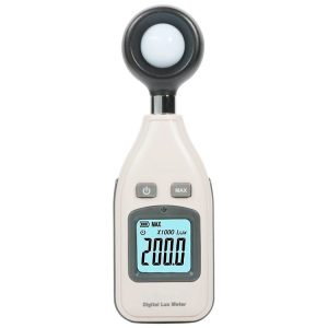 BENETECH Digital Light Lux Meter for Factory / School / House Various Occasion, Range: 0-200, 000 Lux (GM1010) (White)