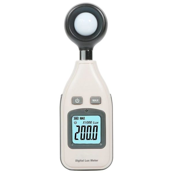 BENETECH Digital Light Lux Meter for Factory / School / House Various Occasion, Range: 0-200, 000 Lux (GM1010) (White)
