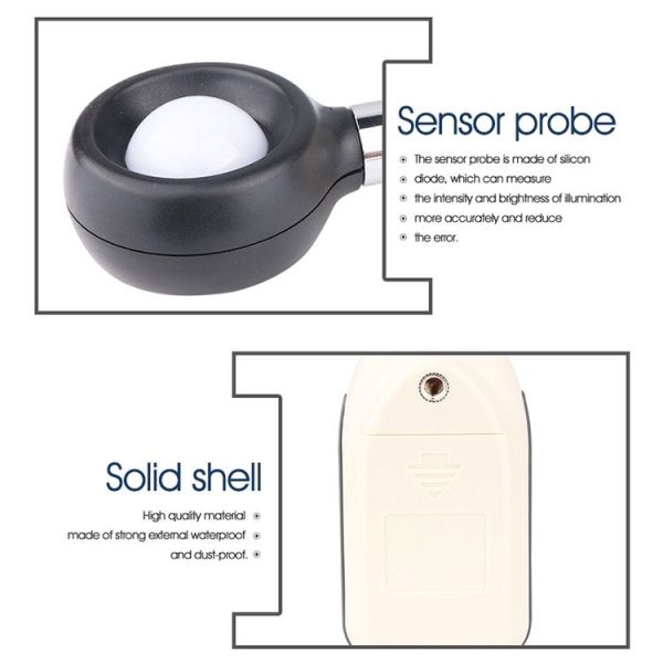 BENETECH Digital Light Lux Meter for Factory / School / House Various Occasion, Range: 0-200, 000 Lux (GM1010) (White) - Image 6