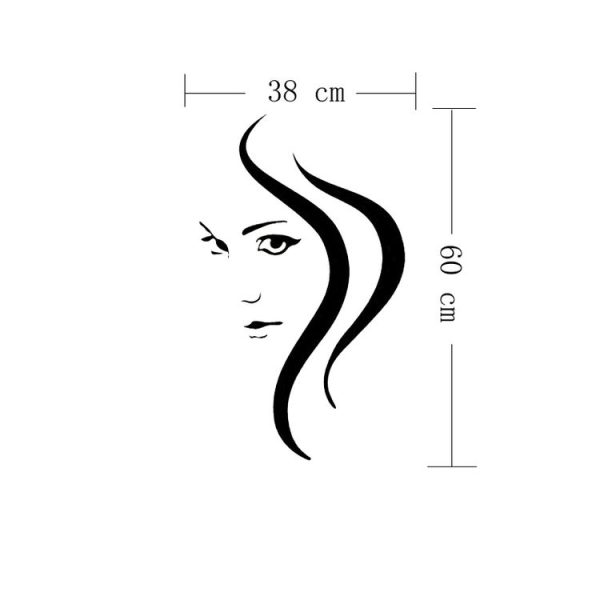 Home Decor Girl Removable Wall Stickers, Size: 60cm x 38cm - Image 5
