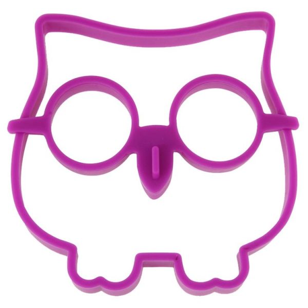 Cartoon Owl Shape Egg Frying Ring Mold Silicone Egg Fried Mould Omelette Mold (Purple) - Image 2