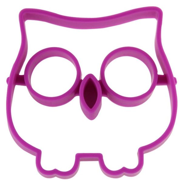 Cartoon Owl Shape Egg Frying Ring Mold Silicone Egg Fried Mould Omelette Mold (Purple) - Image 3