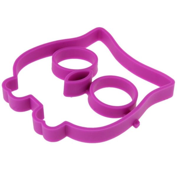 Cartoon Owl Shape Egg Frying Ring Mold Silicone Egg Fried Mould Omelette Mold (Purple) - Image 5