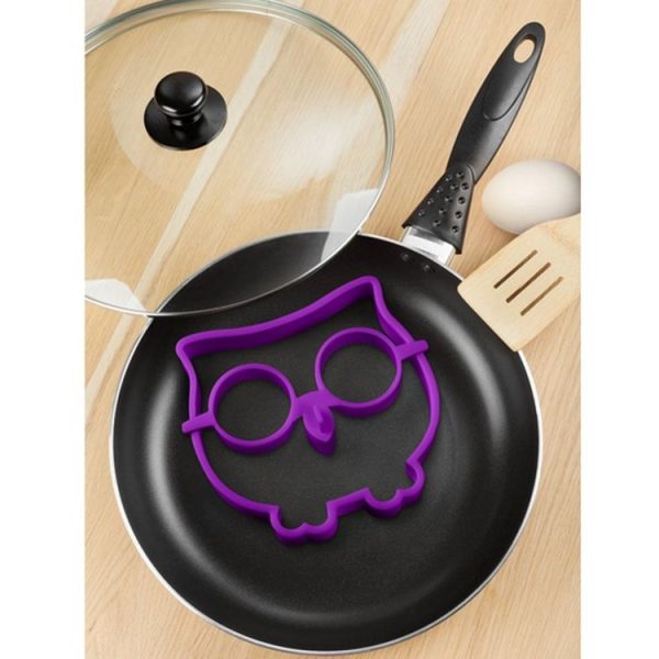 Cartoon Owl Shape Egg Frying Ring Mold Silicone Egg Fried Mould Omelette Mold (Purple) - Image 7