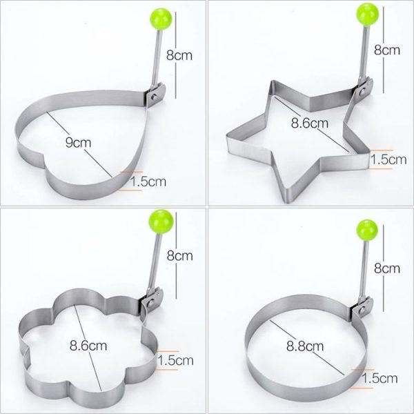 4 in 1 Stainless Steel Fried Egg Pancake Mold - Image 4