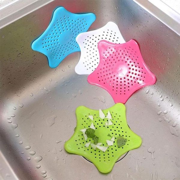 Creative Starfish Shape Rubber Silicone Bath Kitchen Drain Hair Catcher, Random Color Delivery - Image 5