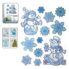 Christmas Series Snow and Snowman Pattern Glitter Window Stickers, Size: 41cm*29cm