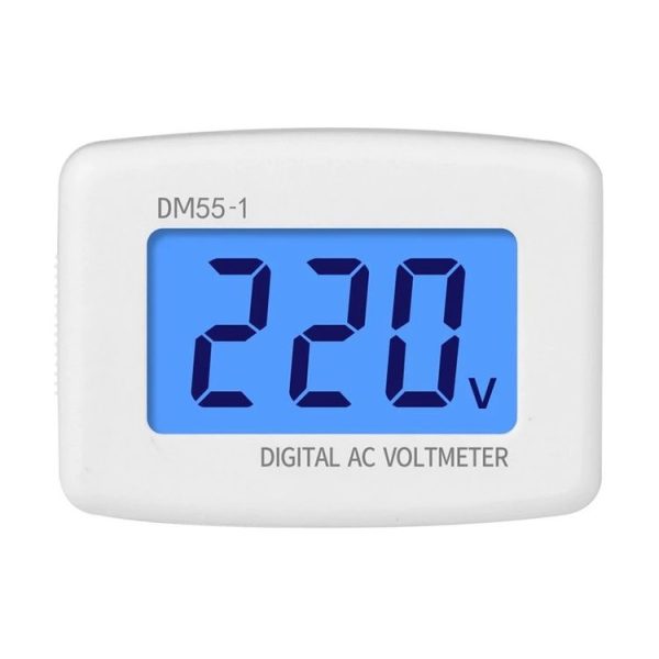 DM55-1 LCD AC Digital Voltage Meter Voltmeter, Measure Range: 110V-300V, EU Plug - Image 2