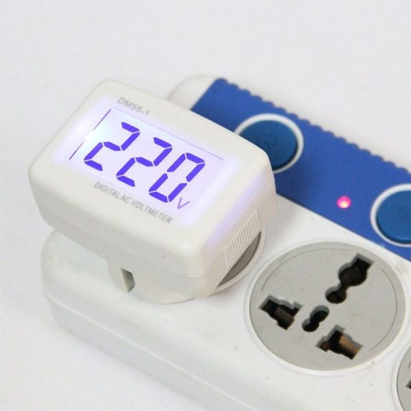 DM55-1 LCD AC Digital Voltage Meter Voltmeter, Measure Range: 110V-300V, EU Plug - Image 6