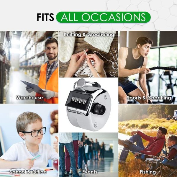 Retro Style 0.8 inch 4-digit Screen Mechanical Manual Metal Counter - Image 7