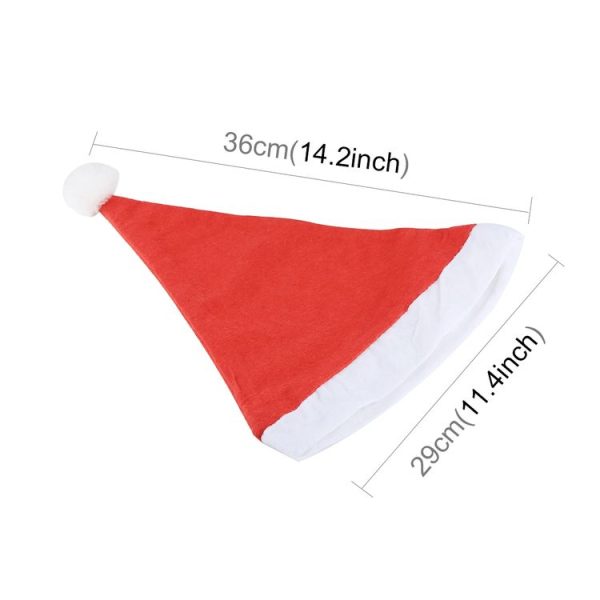 2 PCS Embroidered Christmas Party Santa Hat Non-woven Christmas Hat, Size: 36cm x 29cm - Image 3