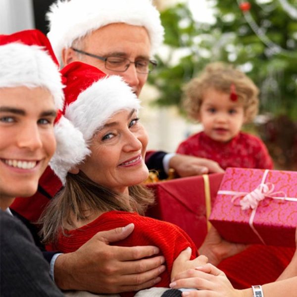 Christmas Party Santa Hat Red & White Cap Christmas Hat, Size: 38cm x 29cm - Image 4