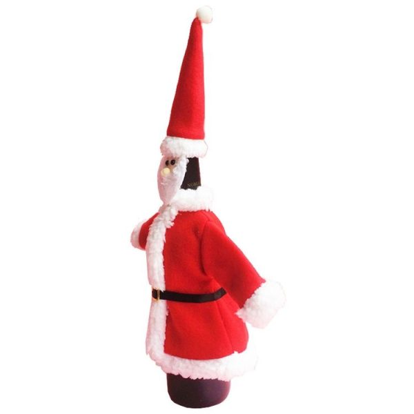 Christmas Dinner Table Santa Decoration Cloth Plush Champagne Wine Bottle Bags Sets - Image 4