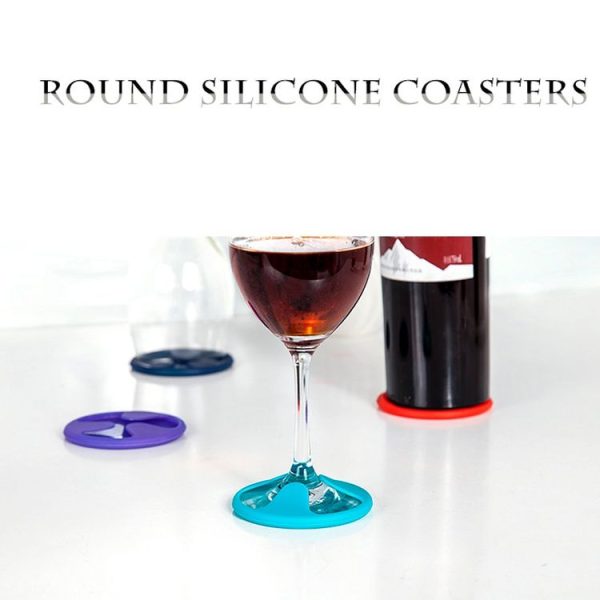 Anti-slip Silicone Red Wine & Tea & Coffee Cup Mat / Cup Lid, Random Color Delivery - Image 5