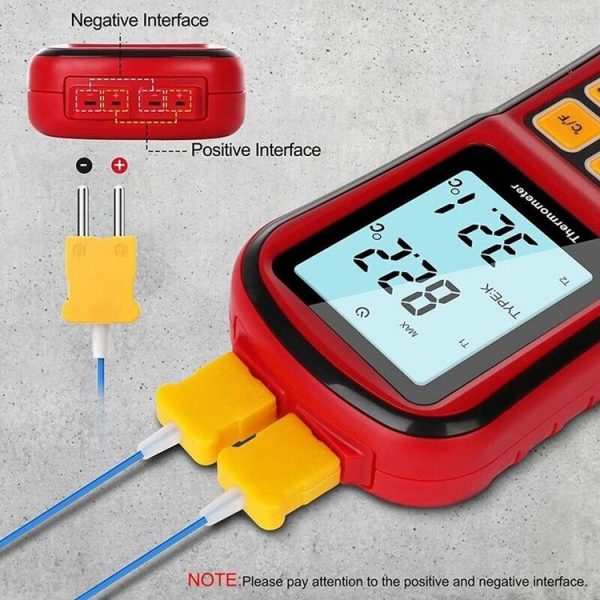 BENETECH GM1312 2.4 inch LCD Screen Thermocouple Thermometer Measure J, K, T, E, N and R Type, Measure Range: -50~300C - Image 8