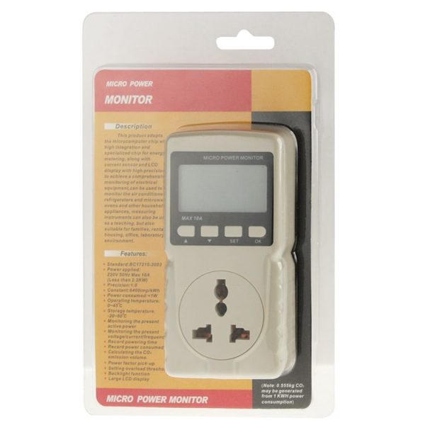 BENETECH GM86 LCD Display MAX 10A Micro Power Monitor Energy Meter, EU Plug - Image 5