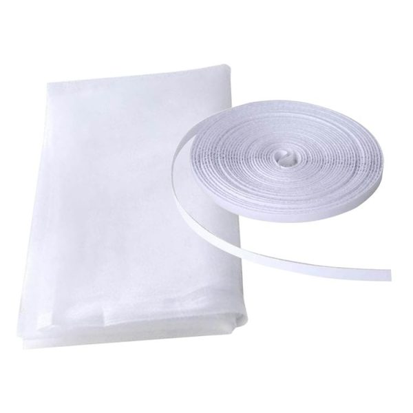 DIY Polyester Fly Screen / Window Screen Hook and Loop Fastener Mosquito Net (White) - Image 2