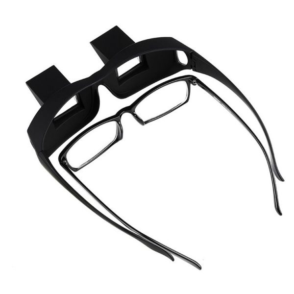 Creative High Definition Horizontal Crystal + Plastic Lie Down Glasses (Black) - Image 3
