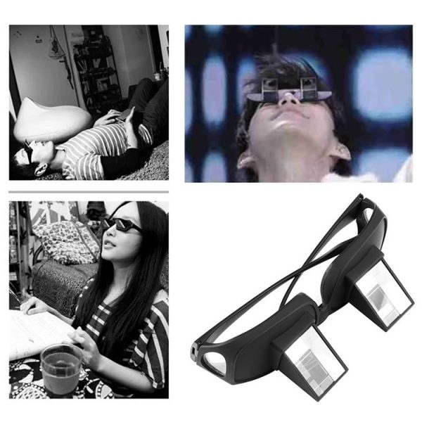 Creative High Definition Horizontal Crystal + Plastic Lie Down Glasses (Black) - Image 7