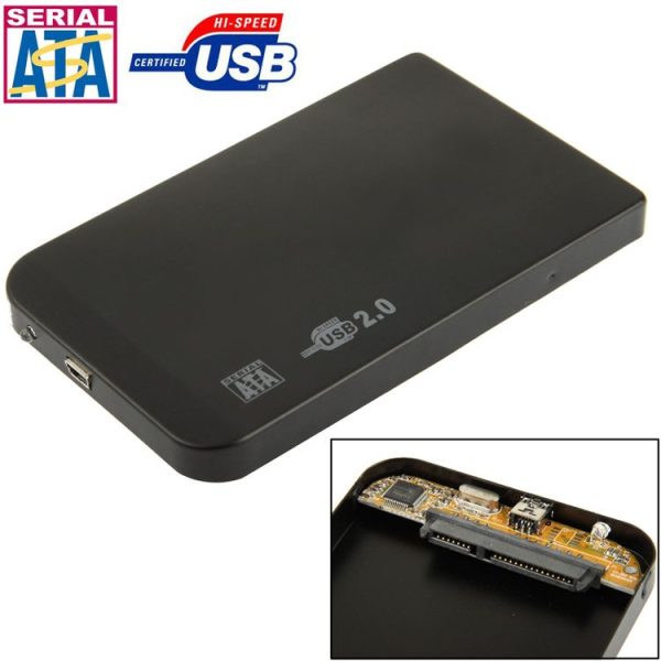 2.5 inch SATA HDD External Case, Size: 126mm x 75mm x 13mm (Black) - Image 2